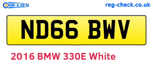 ND66BWV are the vehicle registration plates.