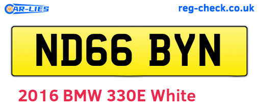 ND66BYN are the vehicle registration plates.