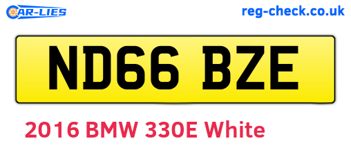 ND66BZE are the vehicle registration plates.