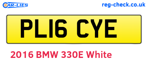 PL16CYE are the vehicle registration plates.