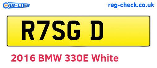 R7SGD are the vehicle registration plates.