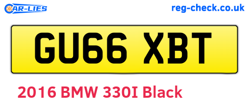 GU66XBT are the vehicle registration plates.