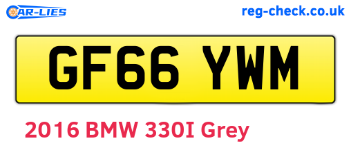 GF66YWM are the vehicle registration plates.