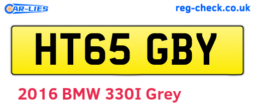 HT65GBY are the vehicle registration plates.