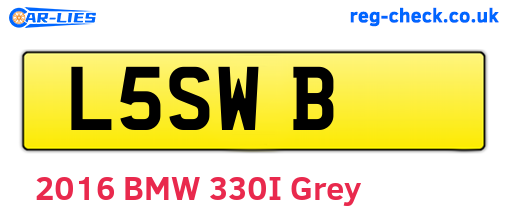 L5SWB are the vehicle registration plates.