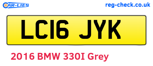 LC16JYK are the vehicle registration plates.