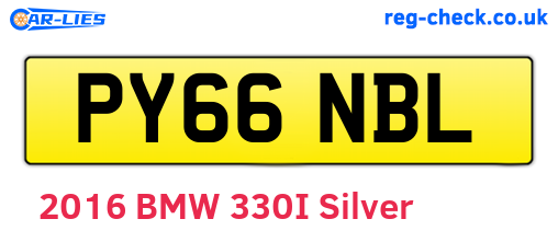 PY66NBL are the vehicle registration plates.