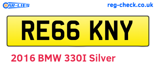 RE66KNY are the vehicle registration plates.