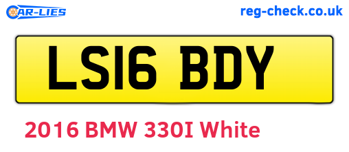 LS16BDY are the vehicle registration plates.