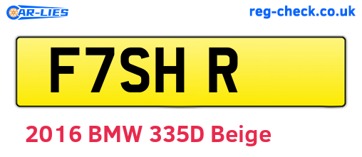 F7SHR are the vehicle registration plates.