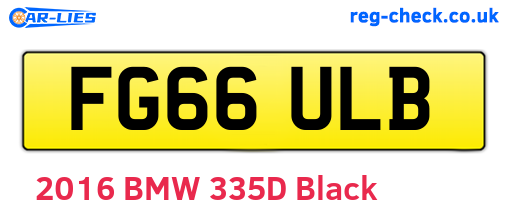 FG66ULB are the vehicle registration plates.