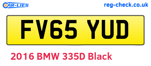 FV65YUD are the vehicle registration plates.