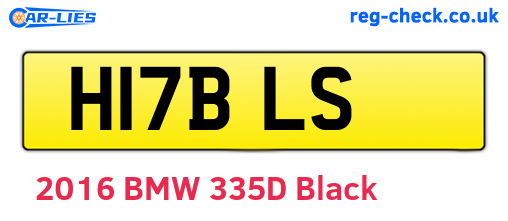 H17BLS are the vehicle registration plates.