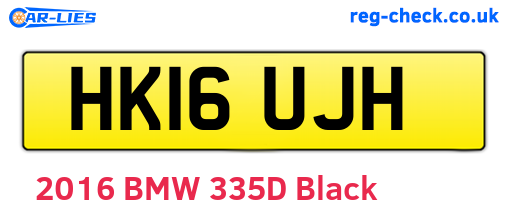 HK16UJH are the vehicle registration plates.