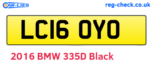 LC16OYO are the vehicle registration plates.