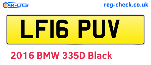 LF16PUV are the vehicle registration plates.