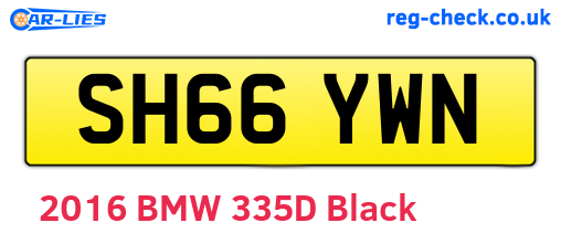 SH66YWN are the vehicle registration plates.