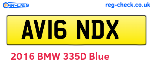 AV16NDX are the vehicle registration plates.
