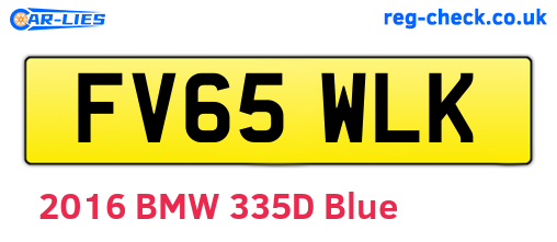 FV65WLK are the vehicle registration plates.