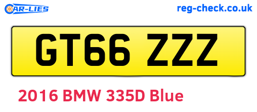 GT66ZZZ are the vehicle registration plates.