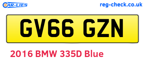 GV66GZN are the vehicle registration plates.