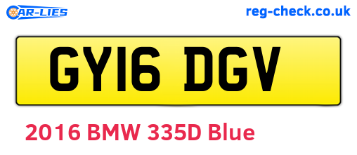 GY16DGV are the vehicle registration plates.