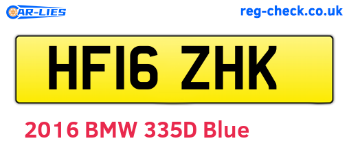 HF16ZHK are the vehicle registration plates.