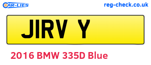 J1RVY are the vehicle registration plates.