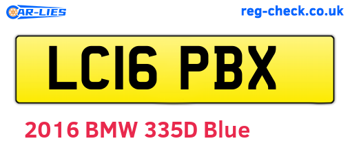 LC16PBX are the vehicle registration plates.