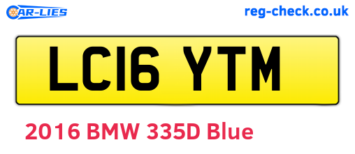 LC16YTM are the vehicle registration plates.