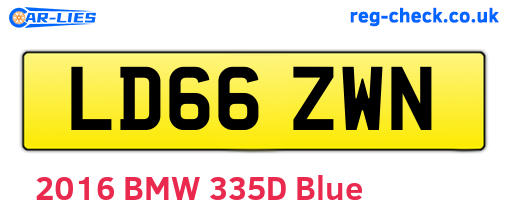 LD66ZWN are the vehicle registration plates.