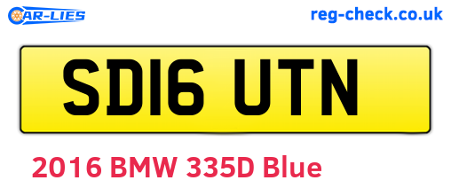 SD16UTN are the vehicle registration plates.