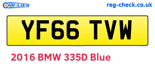 YF66TVW are the vehicle registration plates.