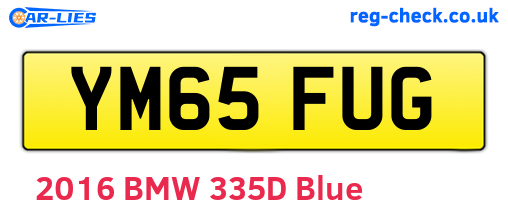 YM65FUG are the vehicle registration plates.