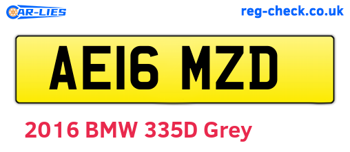 AE16MZD are the vehicle registration plates.