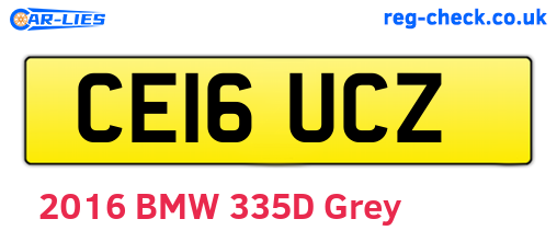 CE16UCZ are the vehicle registration plates.