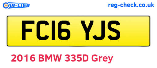 FC16YJS are the vehicle registration plates.