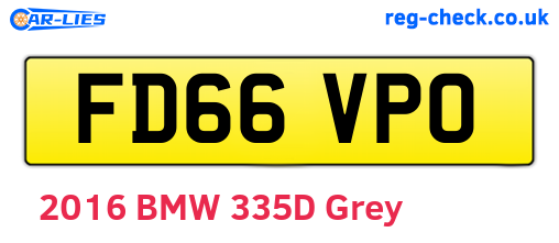 FD66VPO are the vehicle registration plates.