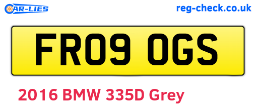 FR09OGS are the vehicle registration plates.
