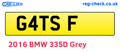 G4TSF are the vehicle registration plates.