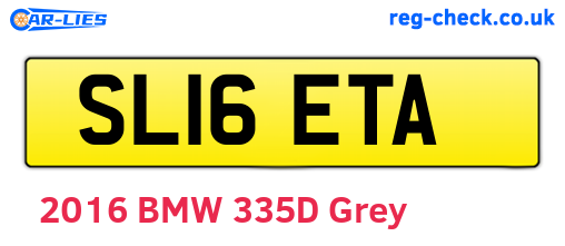 SL16ETA are the vehicle registration plates.