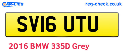 SV16UTU are the vehicle registration plates.
