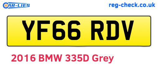 YF66RDV are the vehicle registration plates.