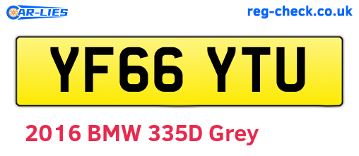 YF66YTU are the vehicle registration plates.