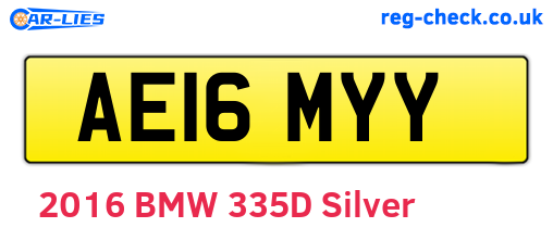 AE16MYY are the vehicle registration plates.