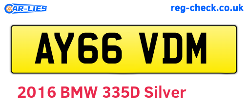 AY66VDM are the vehicle registration plates.