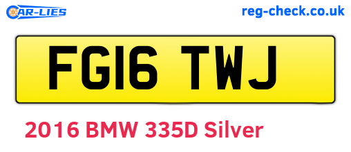 FG16TWJ are the vehicle registration plates.