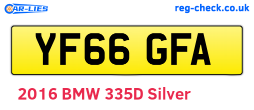 YF66GFA are the vehicle registration plates.