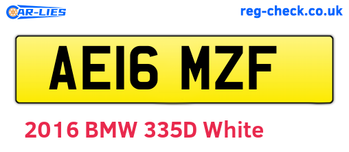 AE16MZF are the vehicle registration plates.