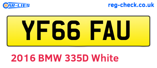 YF66FAU are the vehicle registration plates.